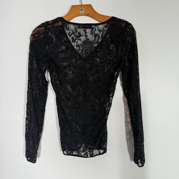 Atitzia Babaton Mesh Long Sleeve Top Corporate Goth Whimsigoth Feminine Lace XS - Picture 2 of 11